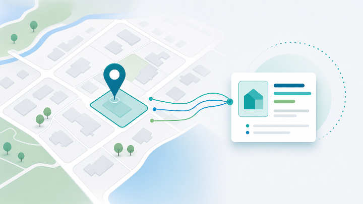 Abstract address records matched to locations on a civic street grid